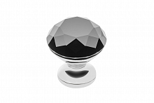 Ручка-кнопка GZ-CRPB30-A1 хром, черный кристалл — купить оптом и в розницу в интернет магазине GTV-Meridian.